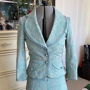 Beautiful Blue Brocade Jacket